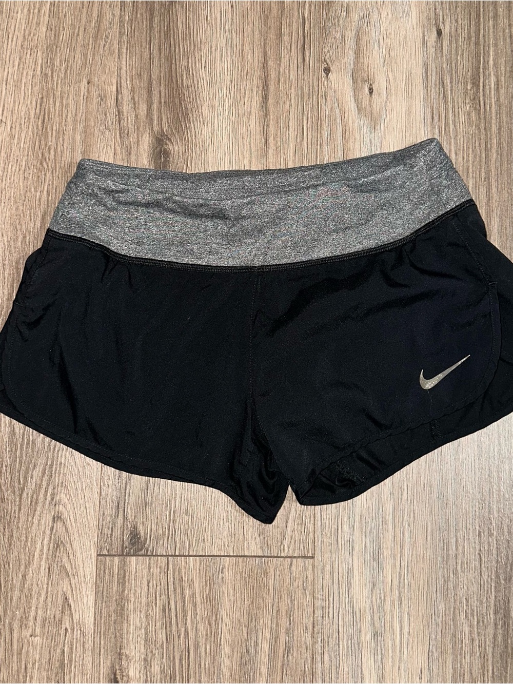 Athletic Shorts Women’s DriFit Black Gray Waistband Summer Running Shorts